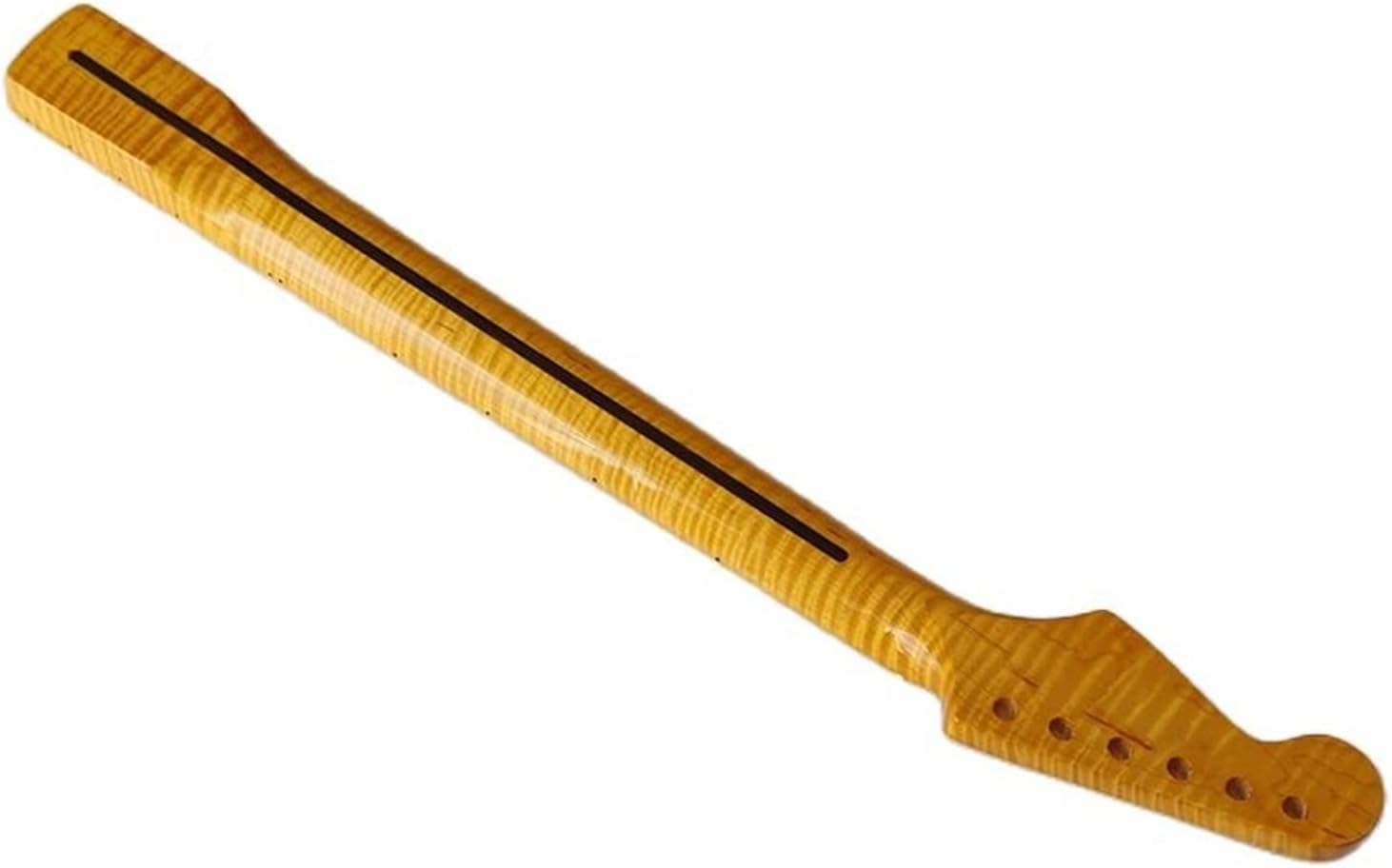 Yellow Small Head Electric Guitar Neck Canadian Flame Maple Guitar ​Neck Replacement