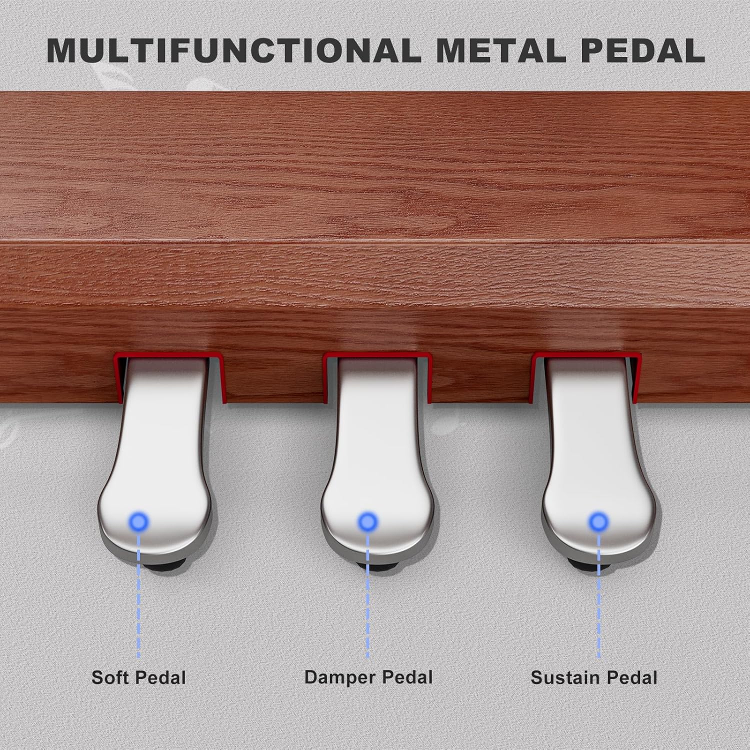 UMOMO 88 Weighted Key Digital Piano with Duet Piano Bench, Beginner Keyboard Piano Full Size Heavy Hammer Weighted Action Electric Piano Keyboard with USB MIDI, Brown