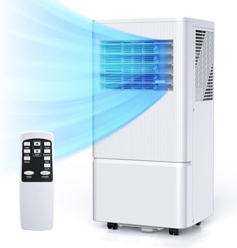 Air Choice 8000 BTU Portable Air Conditioner, 3-in-1 Room Air Conditioners Portable for Rooms Up to 350 Sq.Ft, Sleep Mode, 24H Timer, AC Unit with Remote Control & Digital Display, Window Kit Included