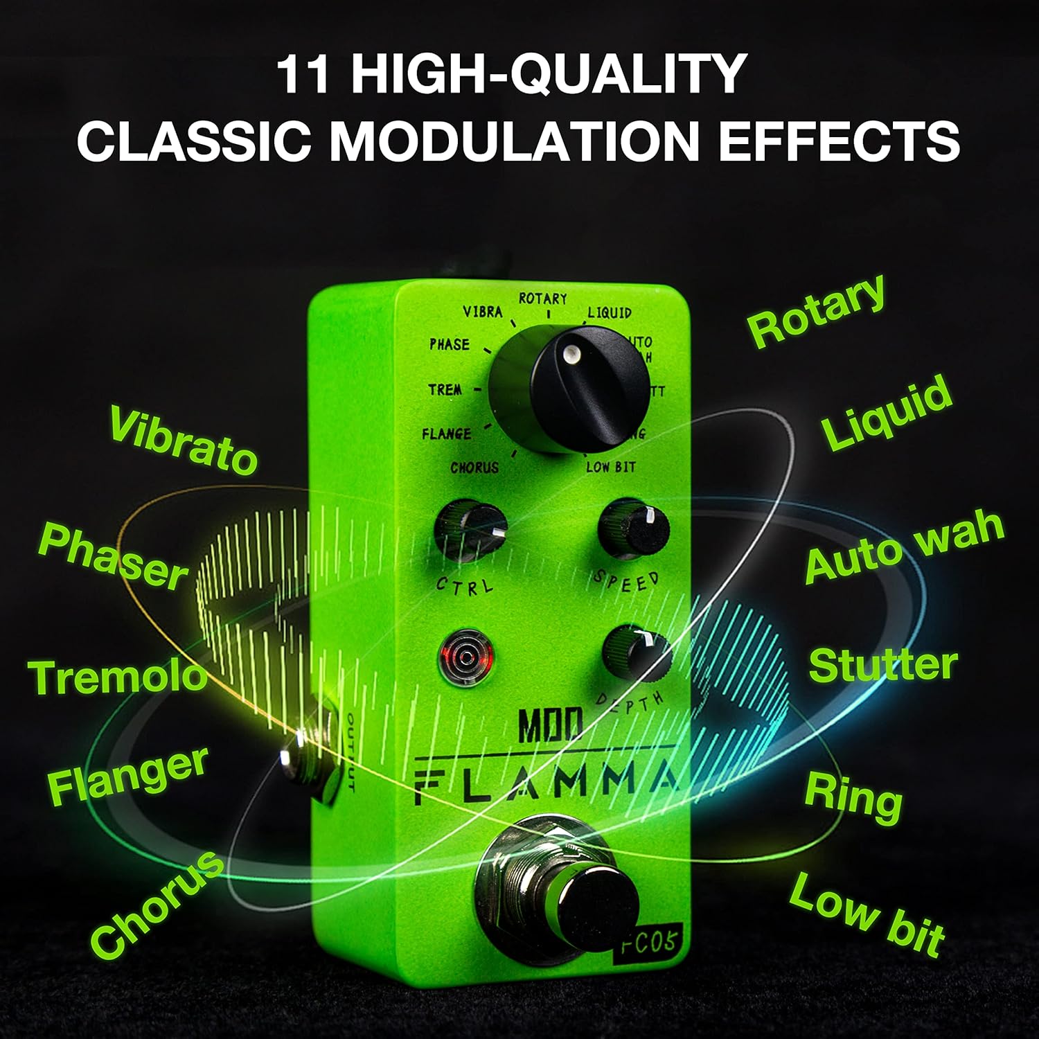 FLAMMA FC05 Mini Modulation Pedal and FC12 Drum Machine Guitar Pedal