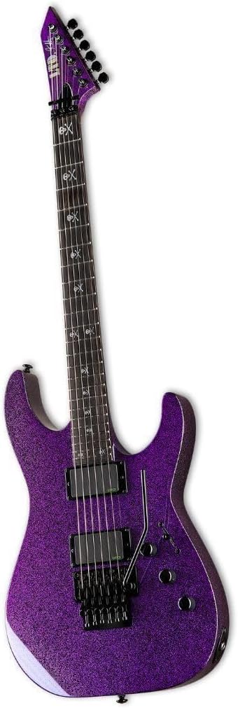 ESP LTD KH-602 Signature Series Kirk Hammett Electric Guitar with Case, Purple Sparkle