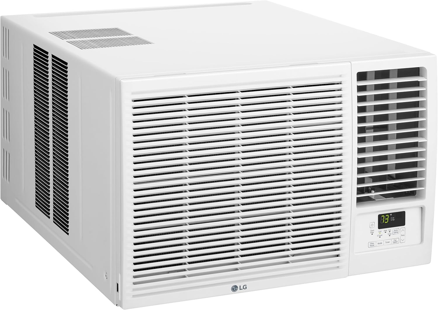 LG 18,000 BTU Window Air Conditioner with Heat, 230/208V, Cools 1,000 Sq.Ft. for Bedroom, Living Room, Basement, Apartment, with Remote, 2 Speeds, 24-Hour Timer, White