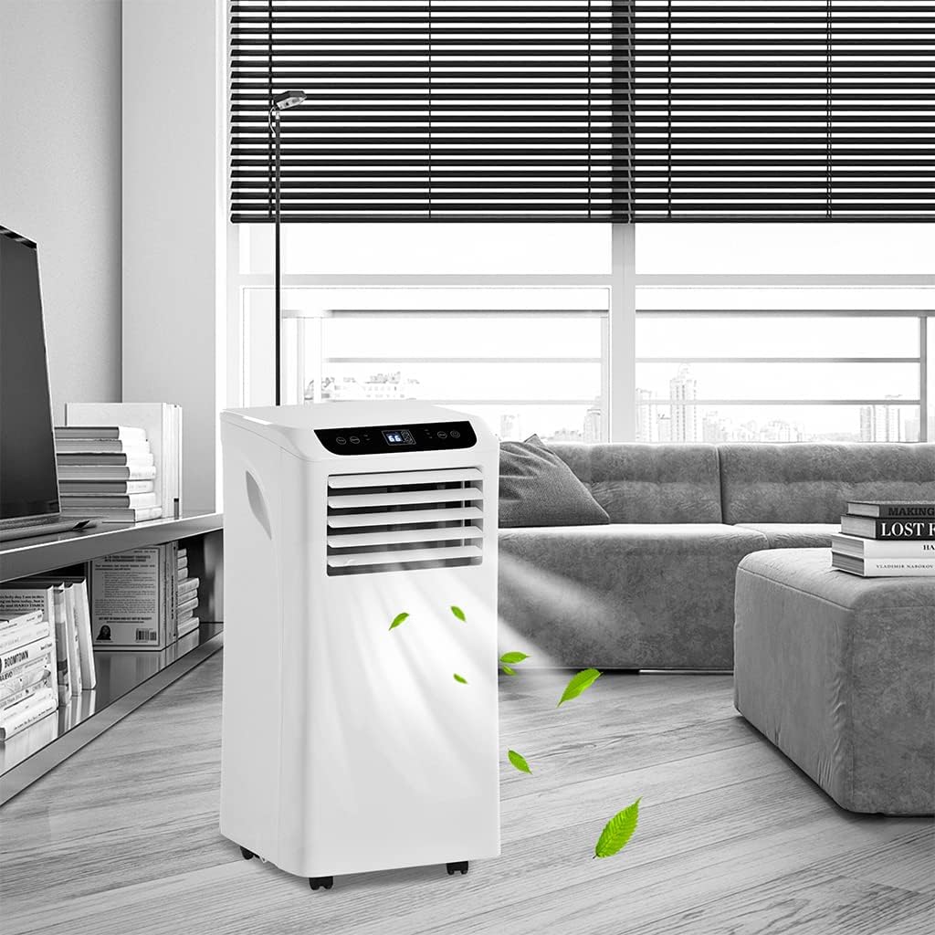 8,000 BTU Portable Air Conditioner with Remote Control and Window Installation Kit , 3-in-1 AC Unit with Fan & Dehumidifier Cools up to 350 sq. ft Floor Air Conditioner for Room, Office, Dorm, Bedroom