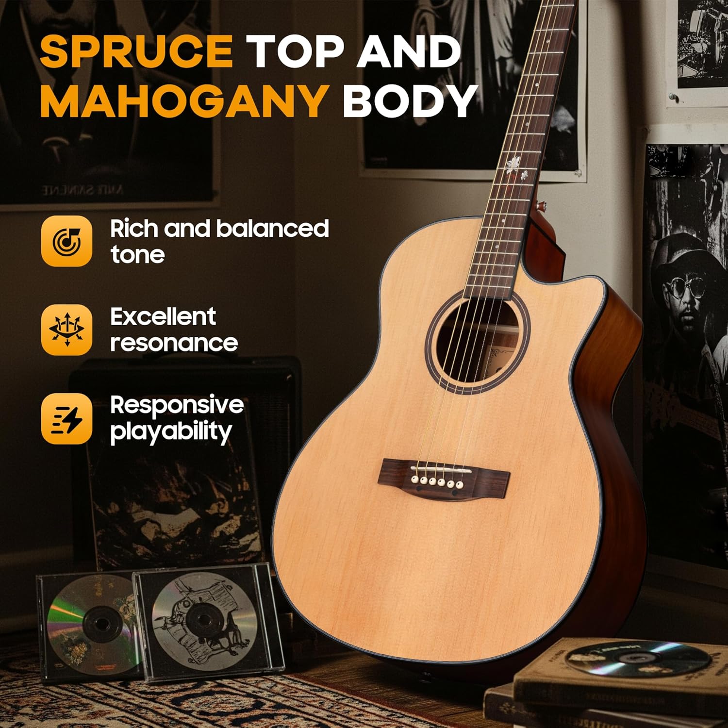 CAHAYA Acoustic Guitar Beginner Set - 41