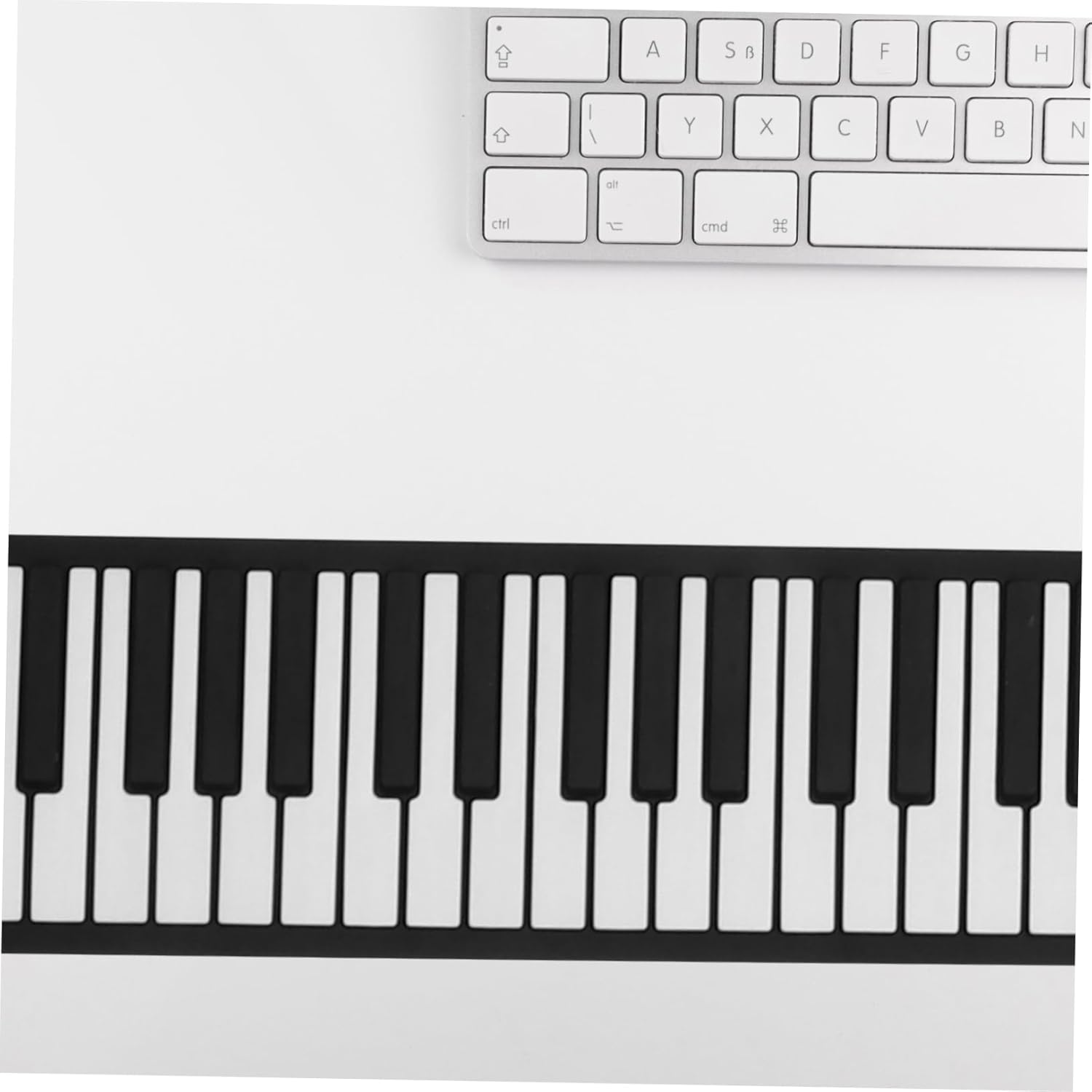Generic Key Portable Electronic Up Piano Foldable Keyboard with Recording Multi Finger Chord Accompaniment USB Connection for Music Learning and Entertainment