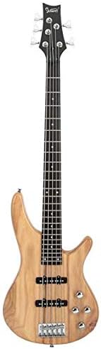 Music Lover GIB Electric 5 String Bass Guitar Full Size Bag Strap Pick Connector Wrench Tool Burlywood 3-7 Days Delivery