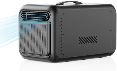 Portable Air Conditioner for Tent with Fast Cooling Timer, 2300BTUs Air Conditioner AC Adjustable Speed for Camping, Outdoor Use, Small Rooms, Trucks, RV (Black)