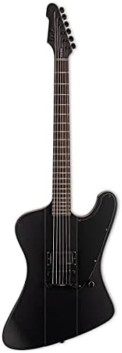 ESP 6 String LTD Phoenix Metal Electric Guitar, Black Satin, Right, (LPHOENIXBKMBLKS)