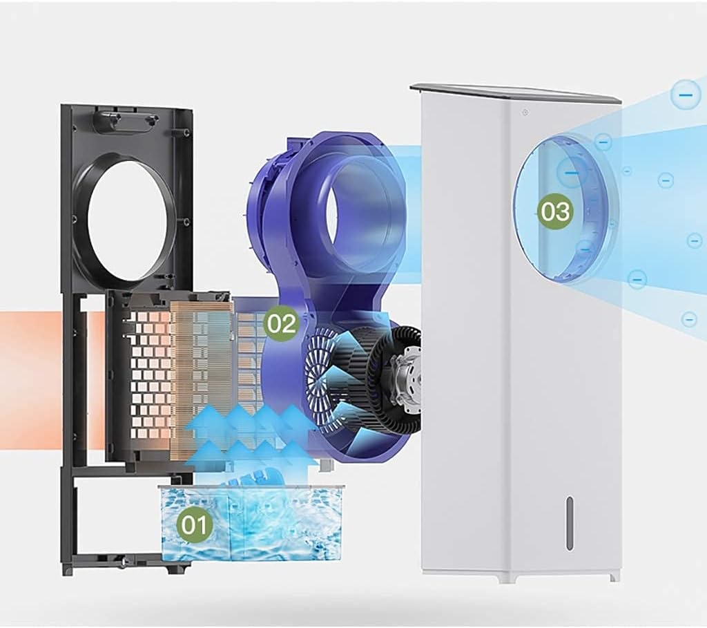 Air Cooler for Home Office Air Cooler 9,000 BTU Portable Air Conditioner, Three-in-one Floor-standing Air Conditioner, LED Display, 3 Fan Speeds, 24-hour Timer, Remo