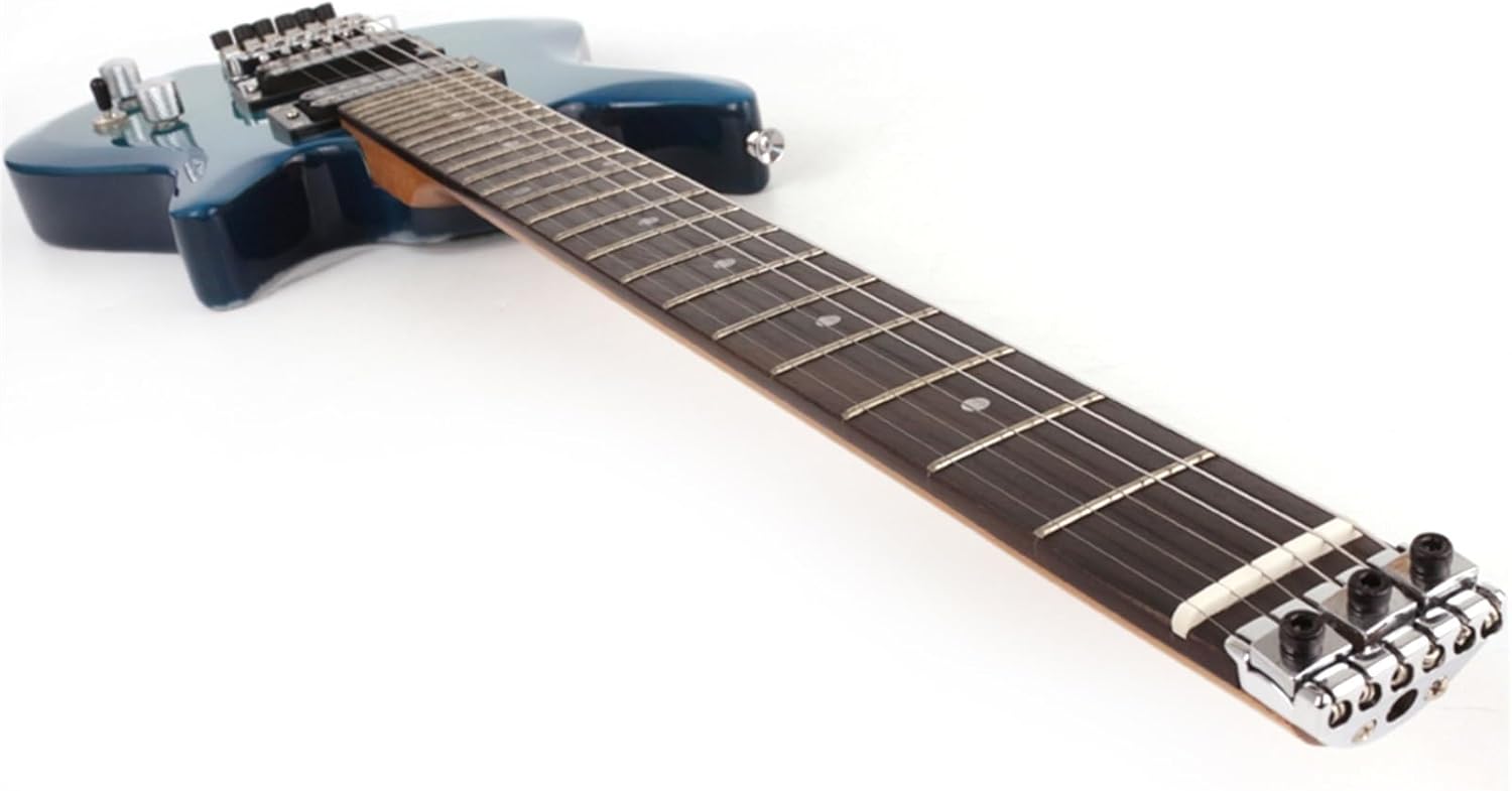 24 Frets Roasted Maple Neck Rosewood Fingerboard Headless Travel Portable Electric Guitar Professional Headless Guitar (Color : 03)