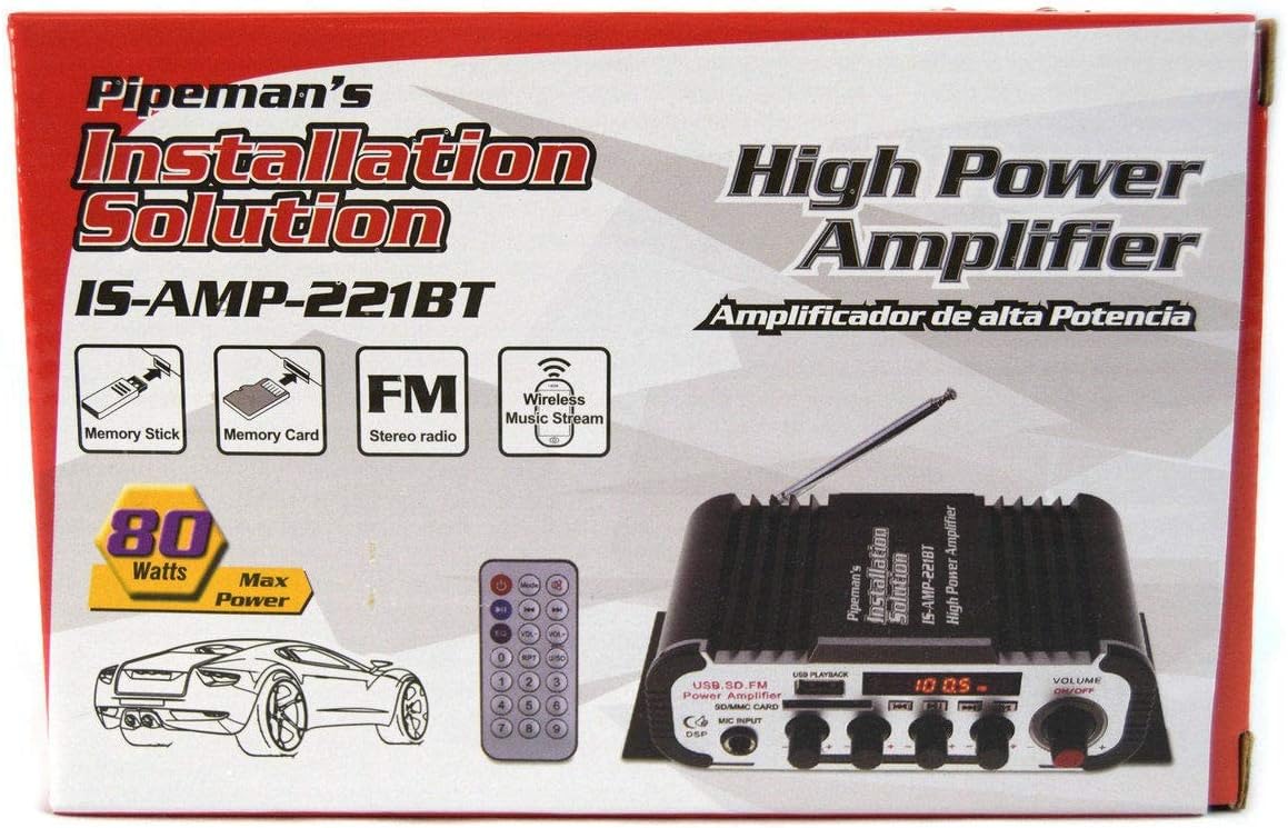 Nippon America PA Power Horn Speaker (White) 100 Watt Indoor/Outdoor 80 Watt w/Bluetooth Audio Amplifier