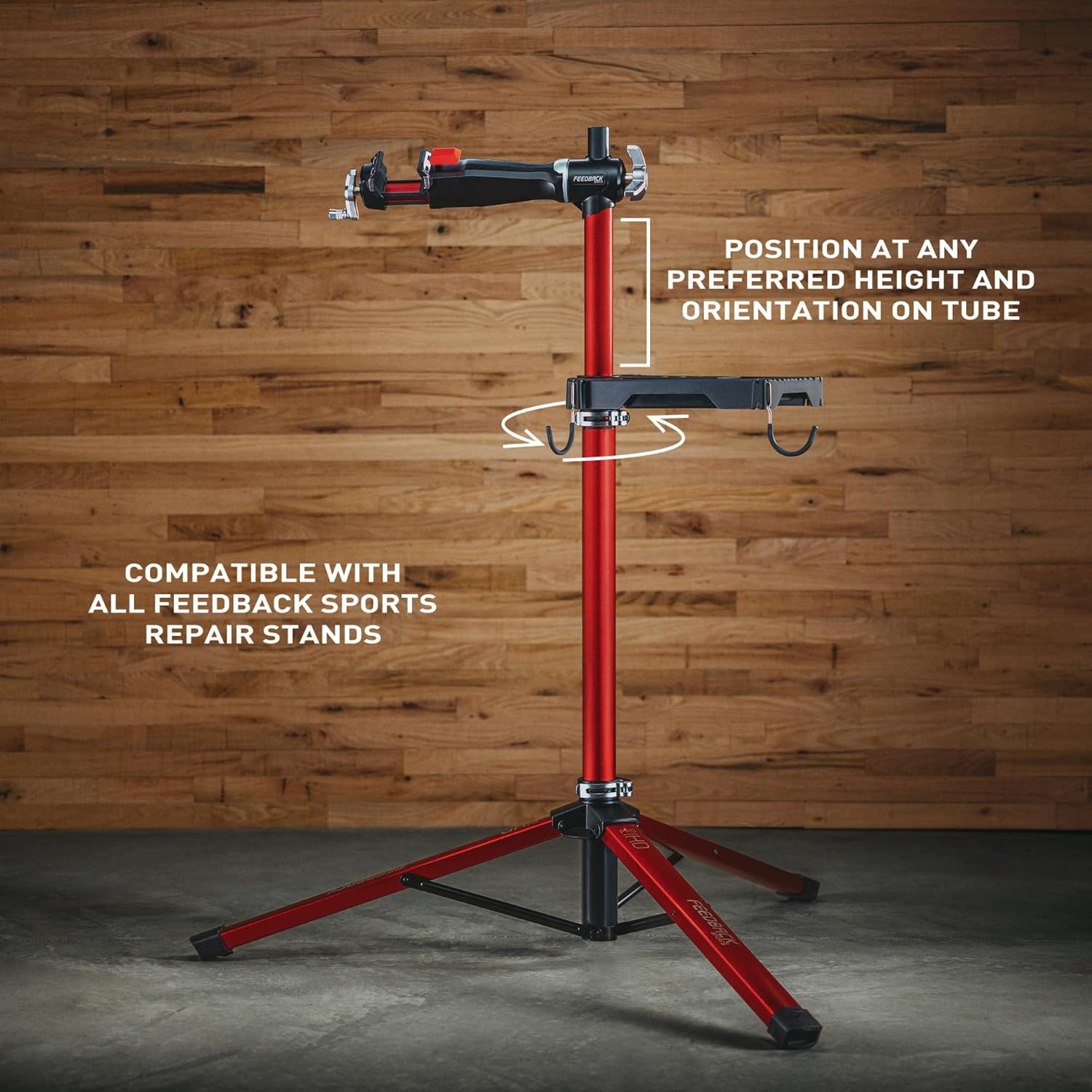 Feedback Sports | Tool Tray for Bike Repair Stands | Compatible W Upright Repair Stands | Black