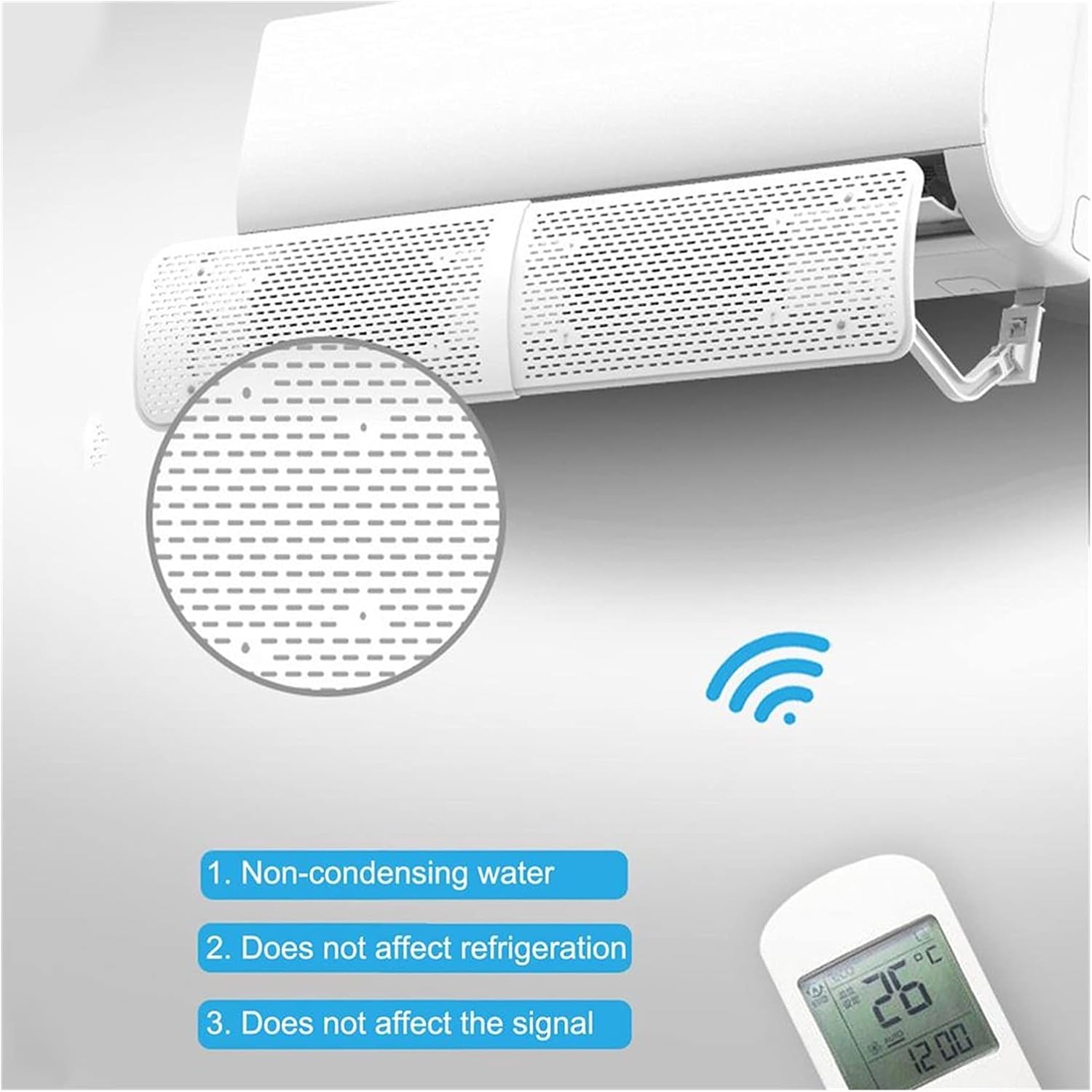 Adjustable Air Conditioner Deflector with Filter Ac Air Outlet Air Wing Household Summer Folding Wind Screen Wind Shield