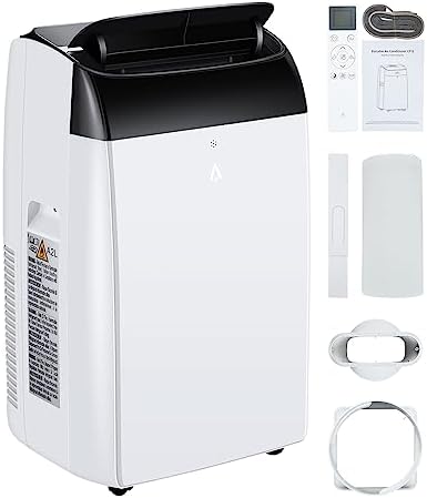 Portable Air Conditioner, 12000 BTU Room Air Conditioner with Remote Control, 3-in-1 Function Cool & Fan& Dry, Quiet Operation, Cool Up to 550 Sq.ft, Sleep Mode&24Hrs Timer, Standing AC Unit