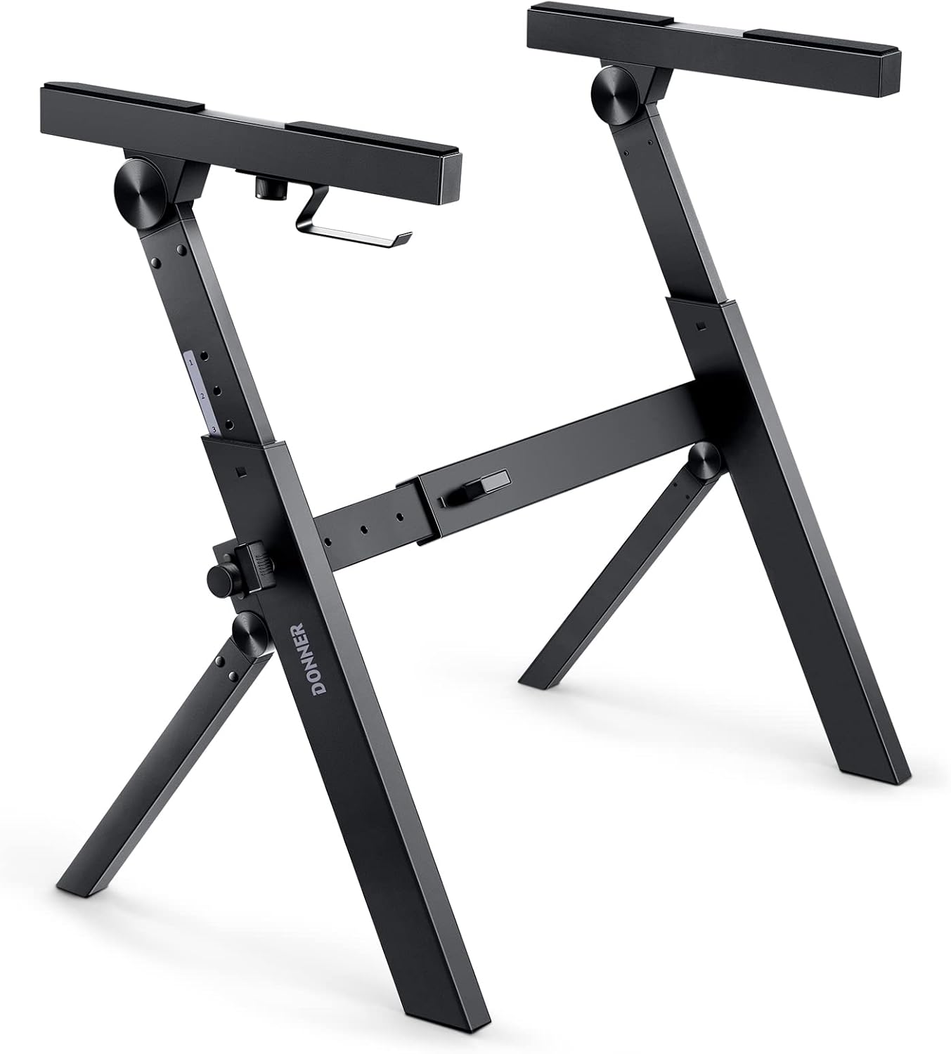 Donner Folding Keyboard Stand, Z-style Heavy-Duty Portable Piano Stand, Adjustable and Collapsible, Suitable for 37 54 61 88 Key MIDI Keyboard Electronic Keyboards Digital Pianos, DKS-100