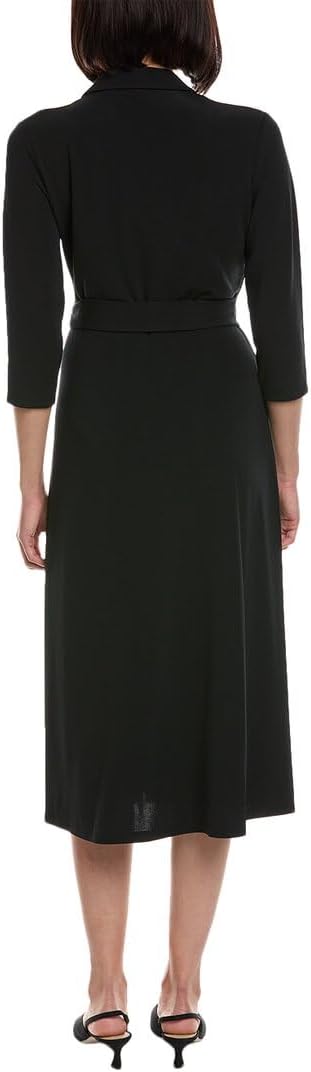 Anne Klein Women's Midi Length Collared Wrap Dress