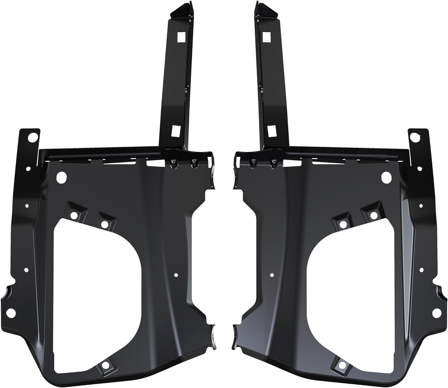 Front Bumper Brackets 1Pair Compatible with 2010-2018 Dodge Ram 2500 3500 4500 5500 Replacement for CH1061103 68064329AD 68064329AB Steel Powder Coated Black Left & Right