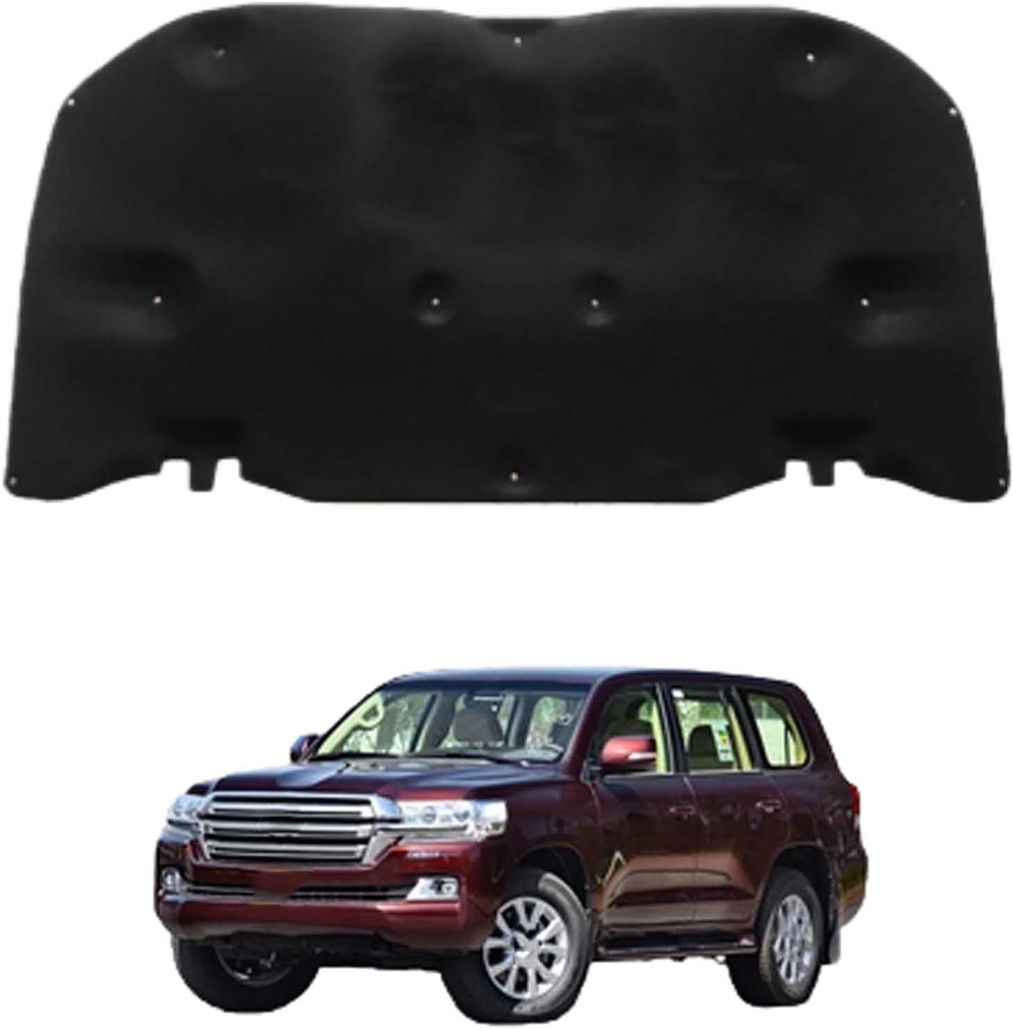 Car Front Hood Engine Sound Pad for Toyota Land Cruiser 2016-2019, Heat Insulation Cotton Mat Cover Soundproof Car Accessories