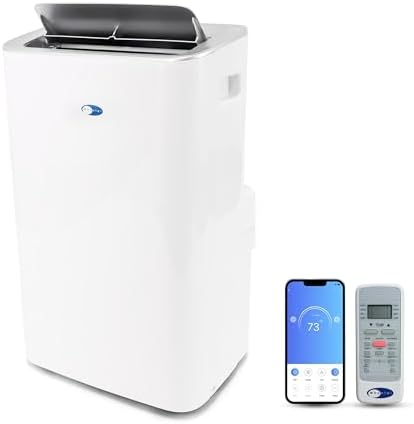 Whynter Portable Air Conditioner 12,000 BTU with Dehumidifier, Cooling Fan & Smart Wi-Fi for 450 Sq Ft Rooms, Includes AC Unit Window Kit, ARC-0850XP (8,000 BTU SACC), White