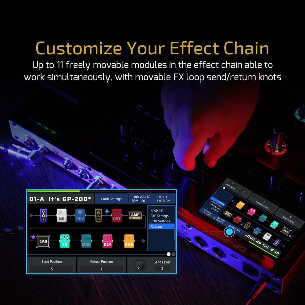 VALETON GP-200R + MIDI Foot Controller Hotone Ampero Control bundle - Multi-Effects Guitar/Bass Pedal with Expression, FX Loop, MIDI, Amp Modeling, IR Cab Simulation, Stereo, USB Interface