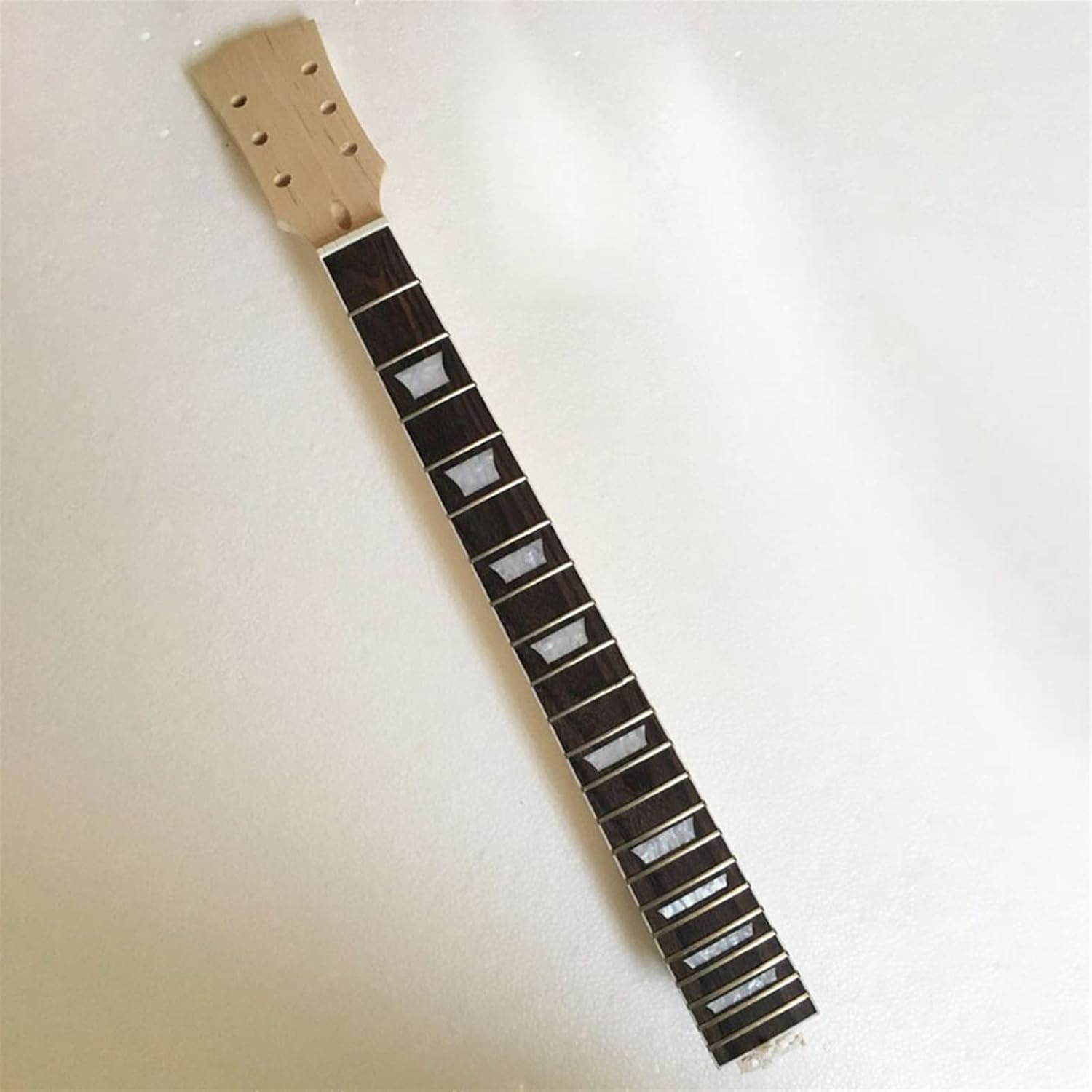 TSTS DIY Unfinished Electric Guitar Kit Solid Mahogany Body & Headstock are with Flame Maple Top Unfinished Electric Guitar Kit