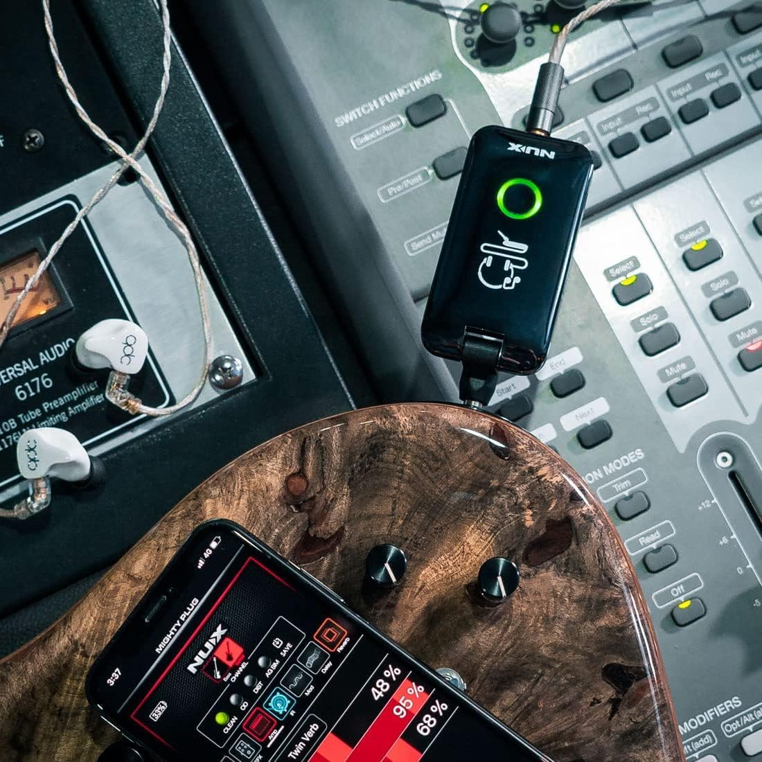 NUX MP-2 Mighty Plug Guitar & Bass Modeling Headphone Amp for Guitar/Bass - Bundle with Snark-X Tuner