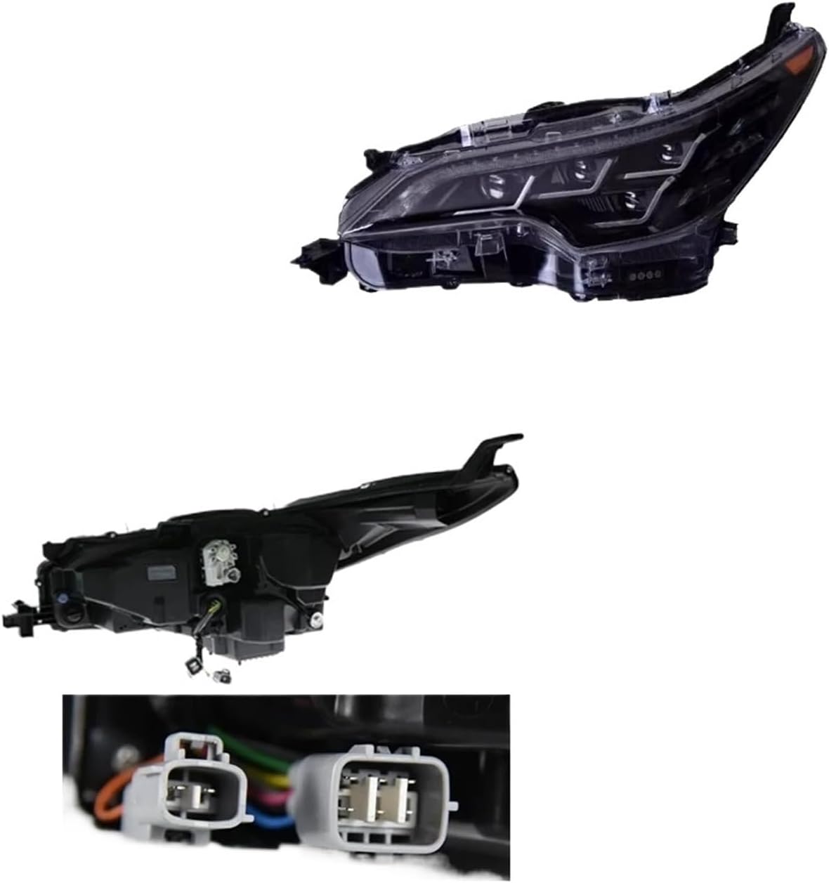 LED HeadLights Compatible For Toyota Fortuner 16-20 Style Led DRL Car Head Lamp Assembly Signal Auto Accessories Modified Lamp