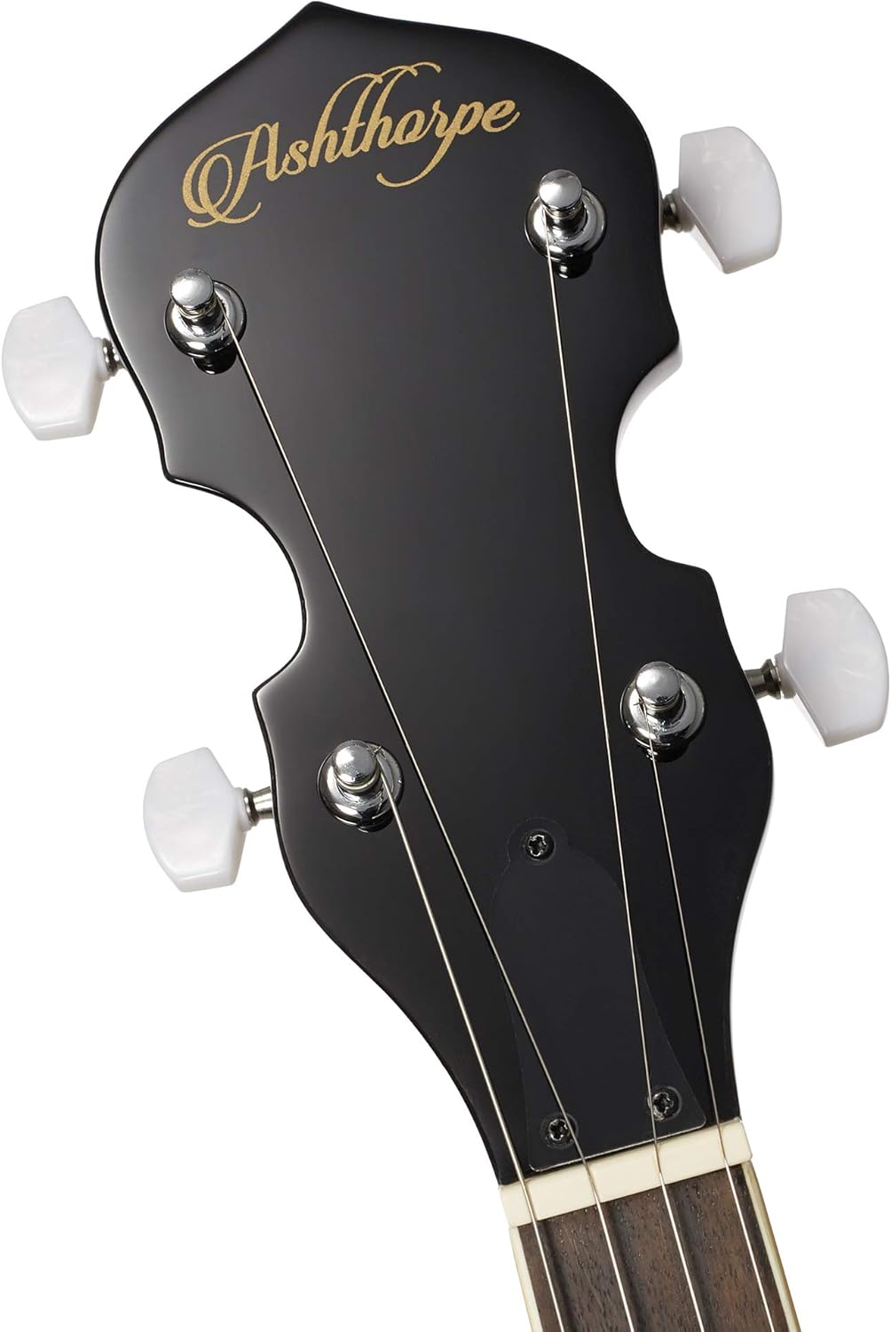 Ashthorpe 5-String Banjo - Full Size with 24 Brackets, Closed Back, Mahogany Resonator, Geared 5th Tuner, Padded Gig Bag