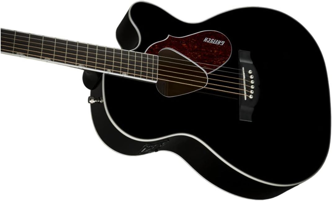 Gretsch G5013CE Rancher Junior Cutaway 6-String Acoustic Electric Guitar with Laurel Fingerboard and Mahogany Neck (Right-Handed, Black)
