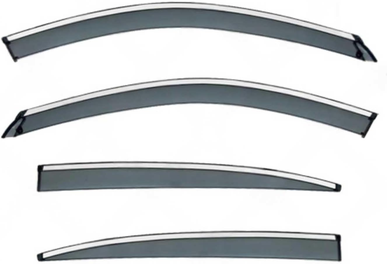 Window Deflectors for Infiniti Q50/Q50S Standard Wheelbase MK1-V37 2013+ PC, Sun Rain Guard Window Visors Vent Shades with Bright Stripes Car Accessories