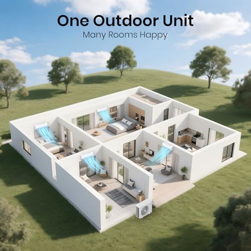 TOSOT 30,000 BTU Dual 2 Zone Mini Split Air Conditioner with Heat Pump, 21 SEER2, 230V, Wifi-Enabled Ductless Inverter Split System with 16.4 ft Copper Line Set, 12,000 +18,000 BTU, Cosmo Series