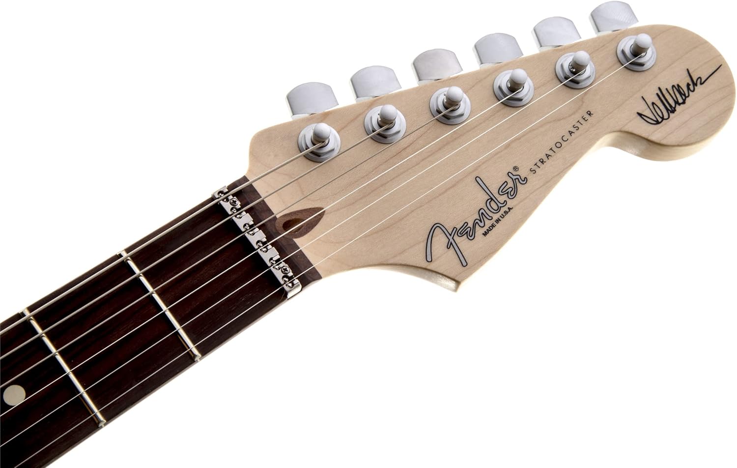 Fender Jeff Beck Stratocaster Olympic White Bundle with Premium Tweed Case, Instrument Cable, Tuner, Guitar Strap, Extra Strings, 24-Pack of Picks, and Austin Bazaar DVD