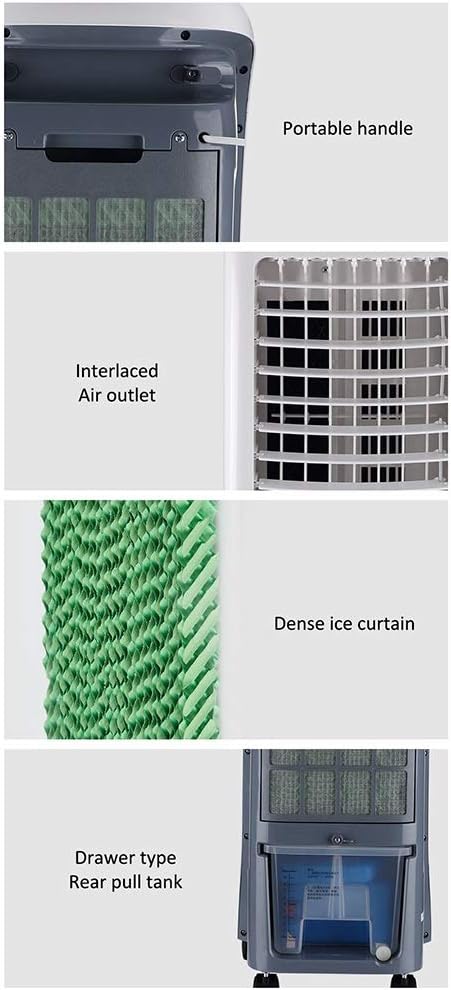 Portable Air Conditioner Fan Personal Portable Remote Control Space Air Coolers, house Single Cool Ultra Quiet Cold Air Fan