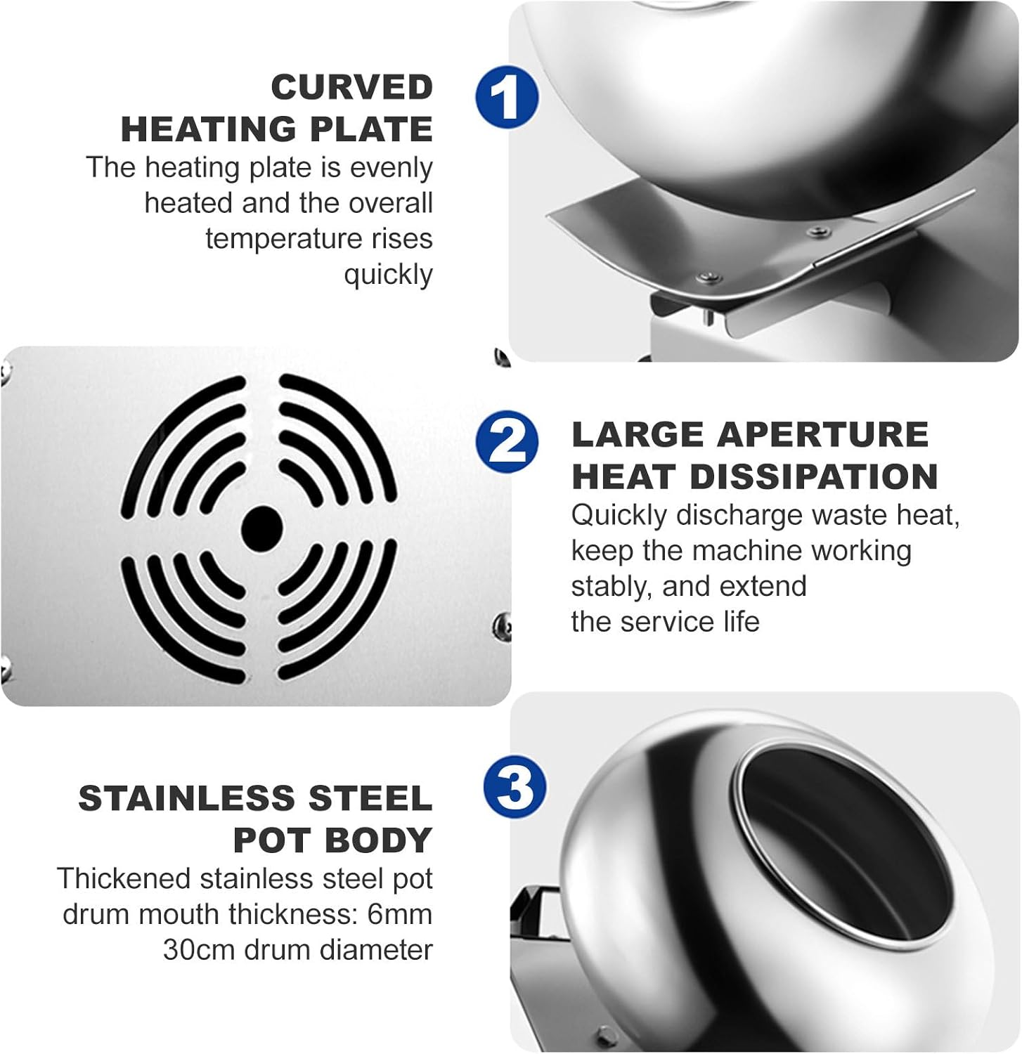 300w Electric Sugar Coating Chocolate Polishing Machine | Output:1-4kg/Time | Adjustable Speed | Uniform Heating | Automatic Chocolate Drum Mixer for Precoating for Confectionery | With Hair Dryer