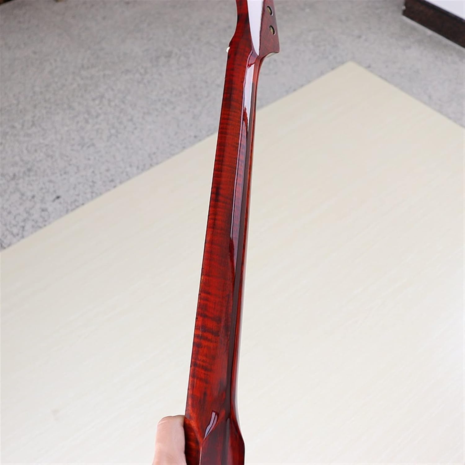 ZUZU Maple Electric Guitar Neck One Piece Wood Grossy Guitar Arm 21 Frets Unfinished Guitar Neck