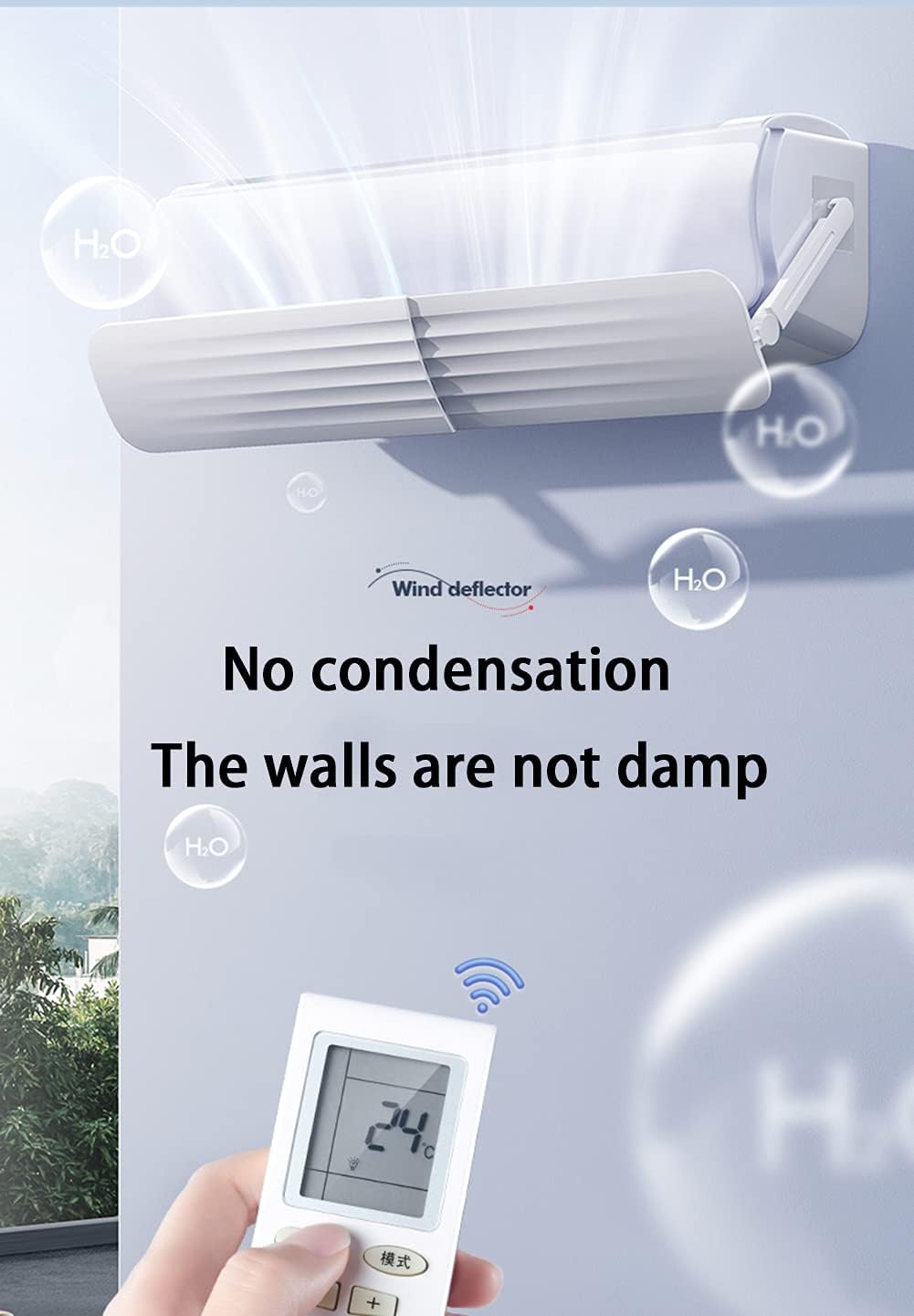 Air Conditioner Wind Deflector, Adjustable Folding Wind Deflector Air Conditioning Air Outlet Wind Deflector Home Office Split Air Conditioner