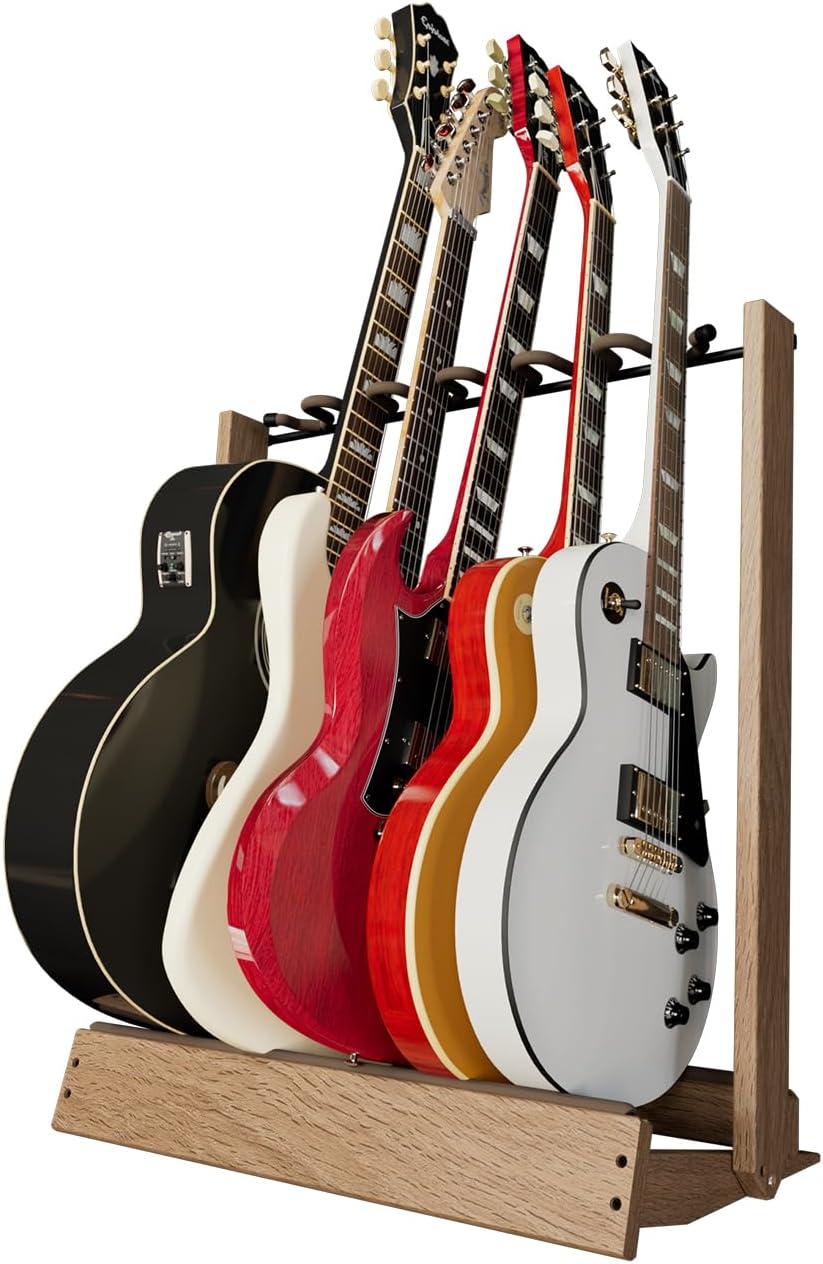 String Swing Guitar Stand for 6 Electric or Bass, or 3 Acoustic Guitars for Home or Studio (CC34)
