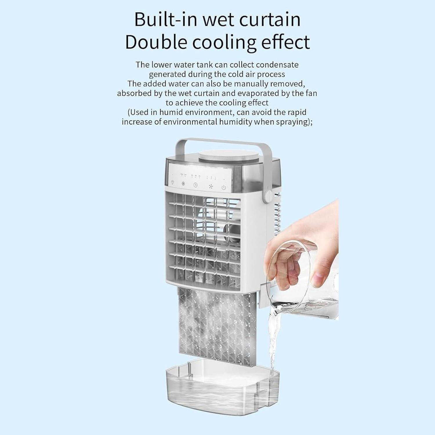 Portable Air Conditioning Household Sprayer Refrigeration Small Conditioner Indoor Water Electric Fan Night Light Fan