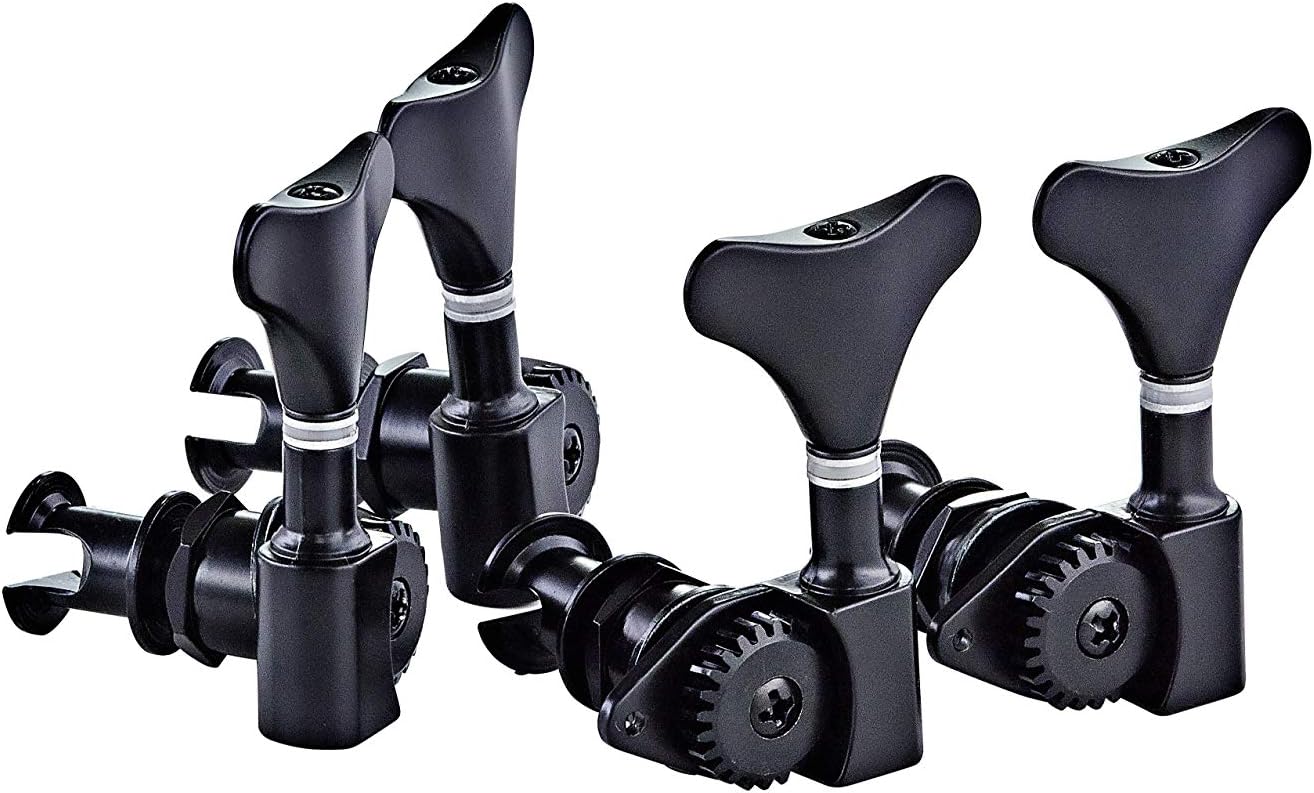 Ortega Guitars Open Gear Uke-Bass Tuning Machines 2L x 2R Black (OTMUB-GB)