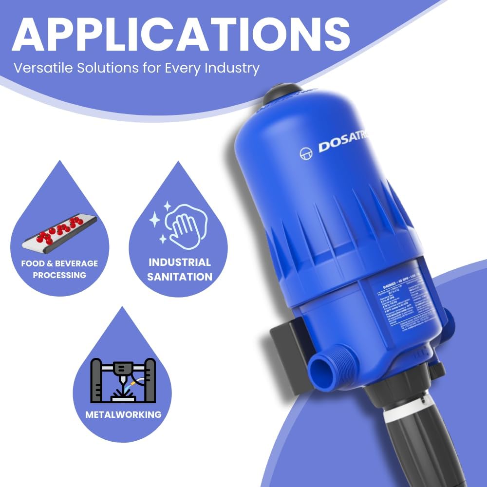 DOSATRON D40MZ2 D40MZ2VFII Water-Powered Chemical Injector Dosing Pump | 40 GPM | 0.2%-2% Dilution | 2.2-40 GPM Flow Range | 1 1/2