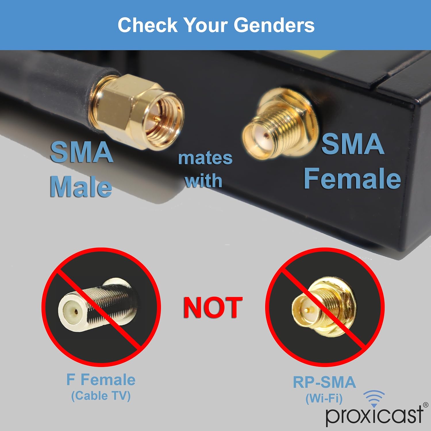 Proxicast 75 ft SMA Male to N Male Premium 400 Series Low-Loss Coax Cable (50 Ohm) for 4G LTE, 5G Modems/Routers, Ham, ADS-B, GPS to Antenna or Surge Arrester Use (Not for TV or WiFi) (ANT-140-020-75)