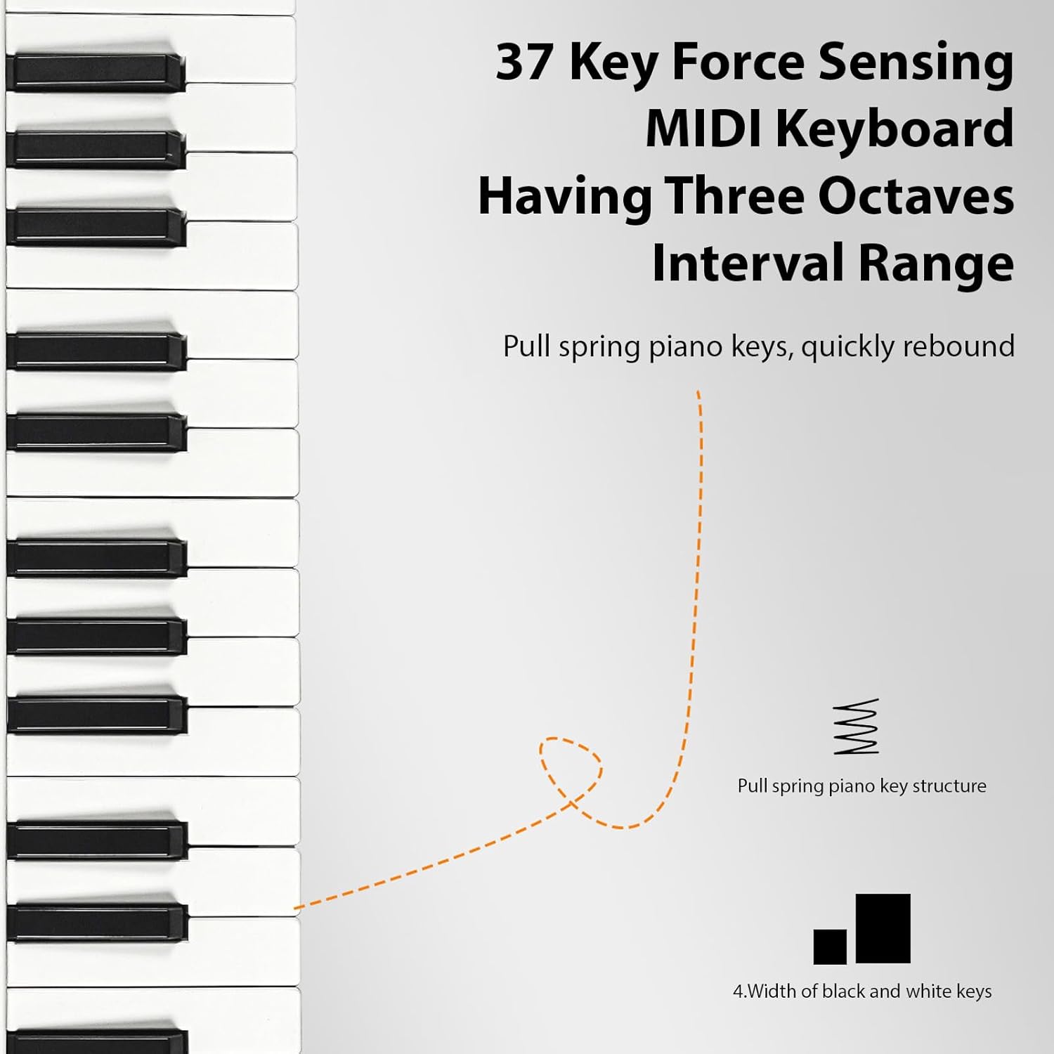 Alomejor Keyboard Piano, 37 Key USB MIDI Keyboard Controller, 16 RGB Backlit Drum Pads 8 Knobs 4 Faders Built in Sound Source Synthesizer Engine