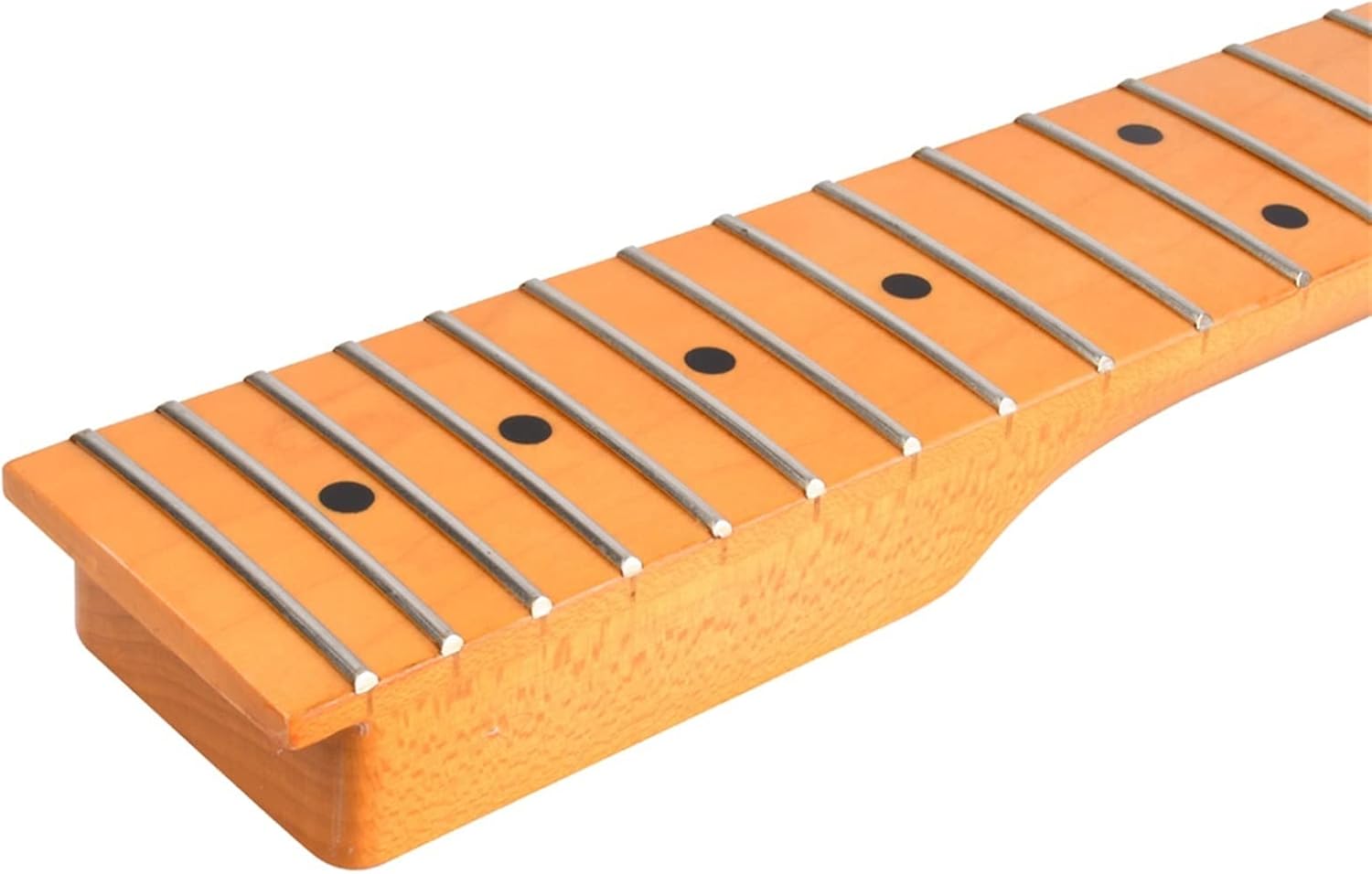 Yellow Guitar Accessories Parts 22 Frets Maple Electric Guitar Neck Maple Fretboard Unfinished Guitar Neck (Color : 21frets)