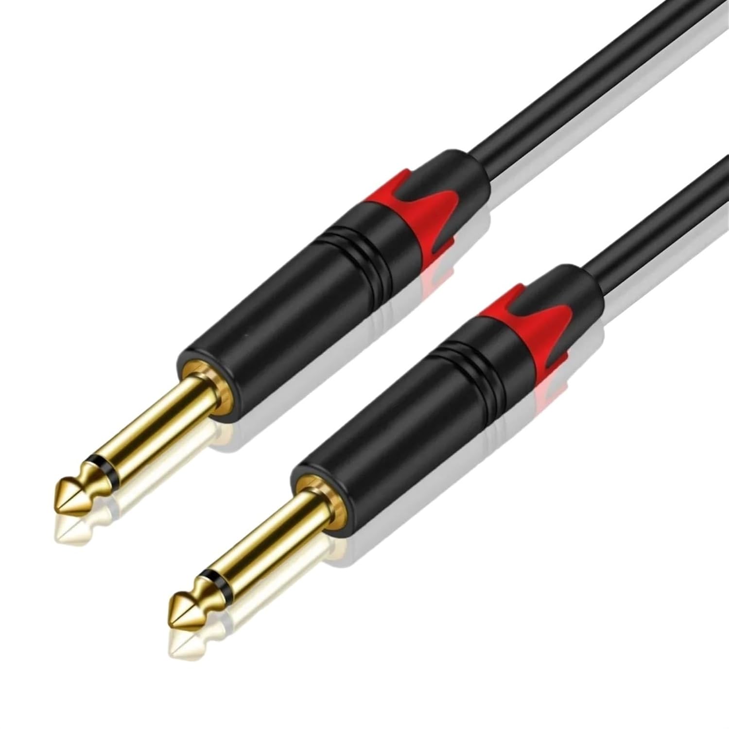 Pro Audio Cable 6.5mm Guitar Cable Male to Male 1/4 Inch Cord for Guitar Electronic Mixer Speaker Amplifier Cables(TS,10m)