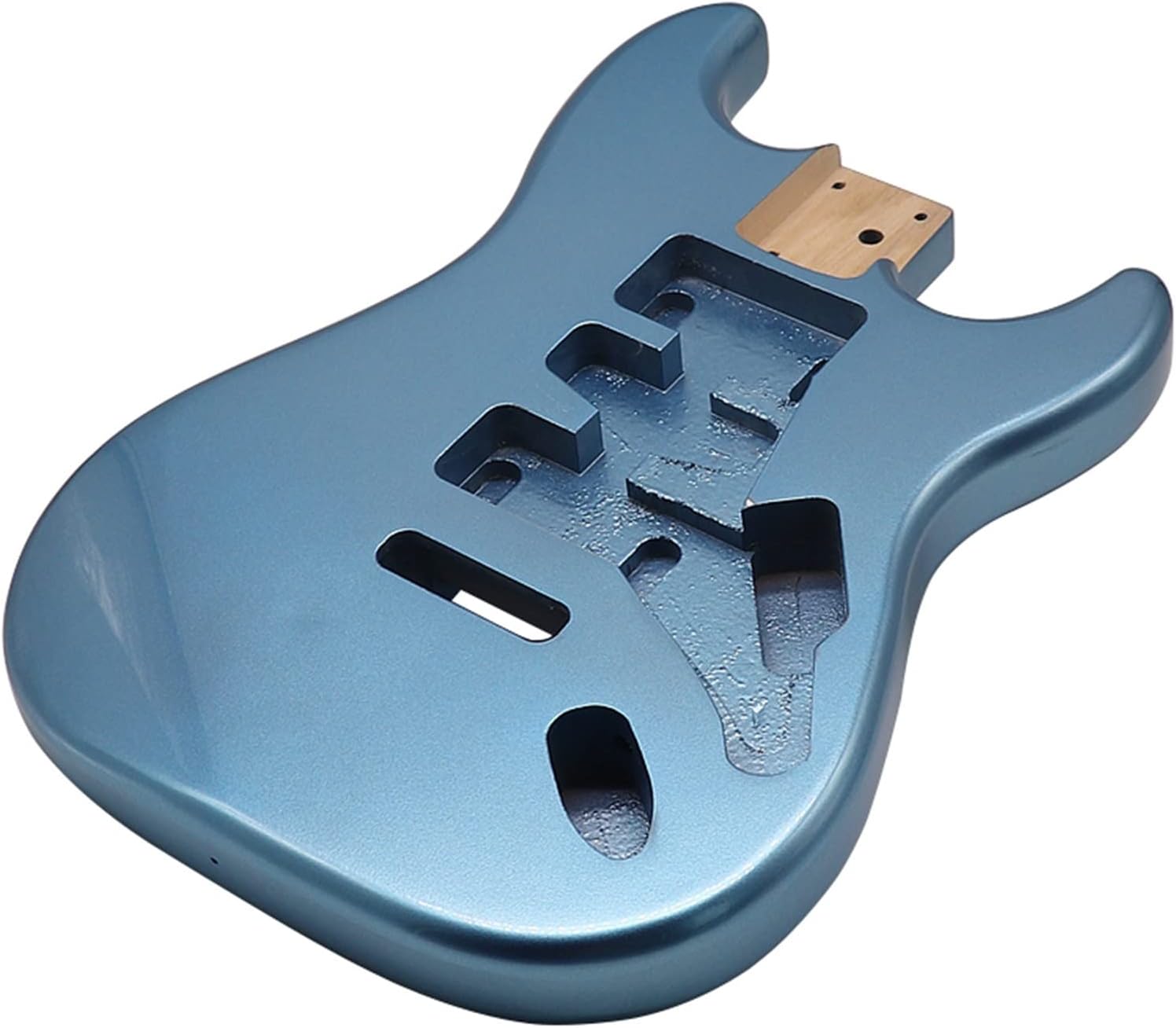 Poplar Wood Metallic Blue Electric Guitar Body Guitar Barrel High Glossy Guitar Body 5.7cm Heel Width DIY Guitar Kit