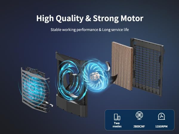 VCJ 8.2 Gal Swamp Cooler Air Conditioner, 3-In-1 12H Timer Evaporative Air Cooler with Remote, 3 Speeds, 6 Ice Packs, Portable Swamp Air Cooler for Room, Garage, Bedroom, Outdoor