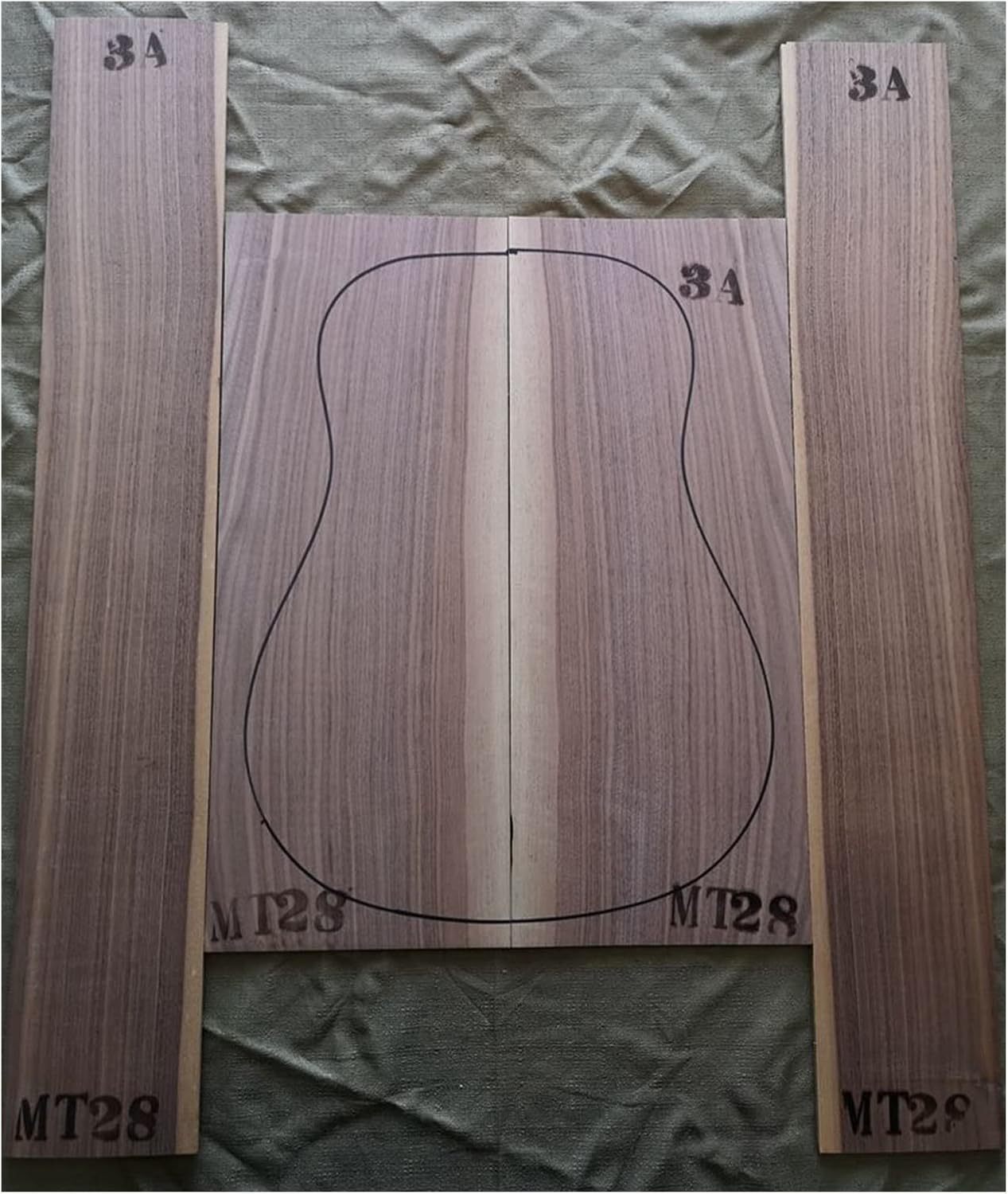 1 Set Guitar Back and Side Kit 41inch Guitar Panel Guitarra Making Material DIY Guitar Kit (Color : 10)