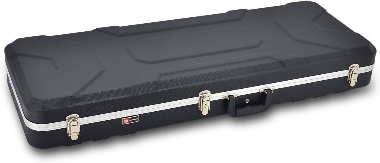 Crossrock ABS Molded Electric Guitars Case for Stratocaster and Telecaster and Lespaul Style Electric Guitars (CRA402EBK)