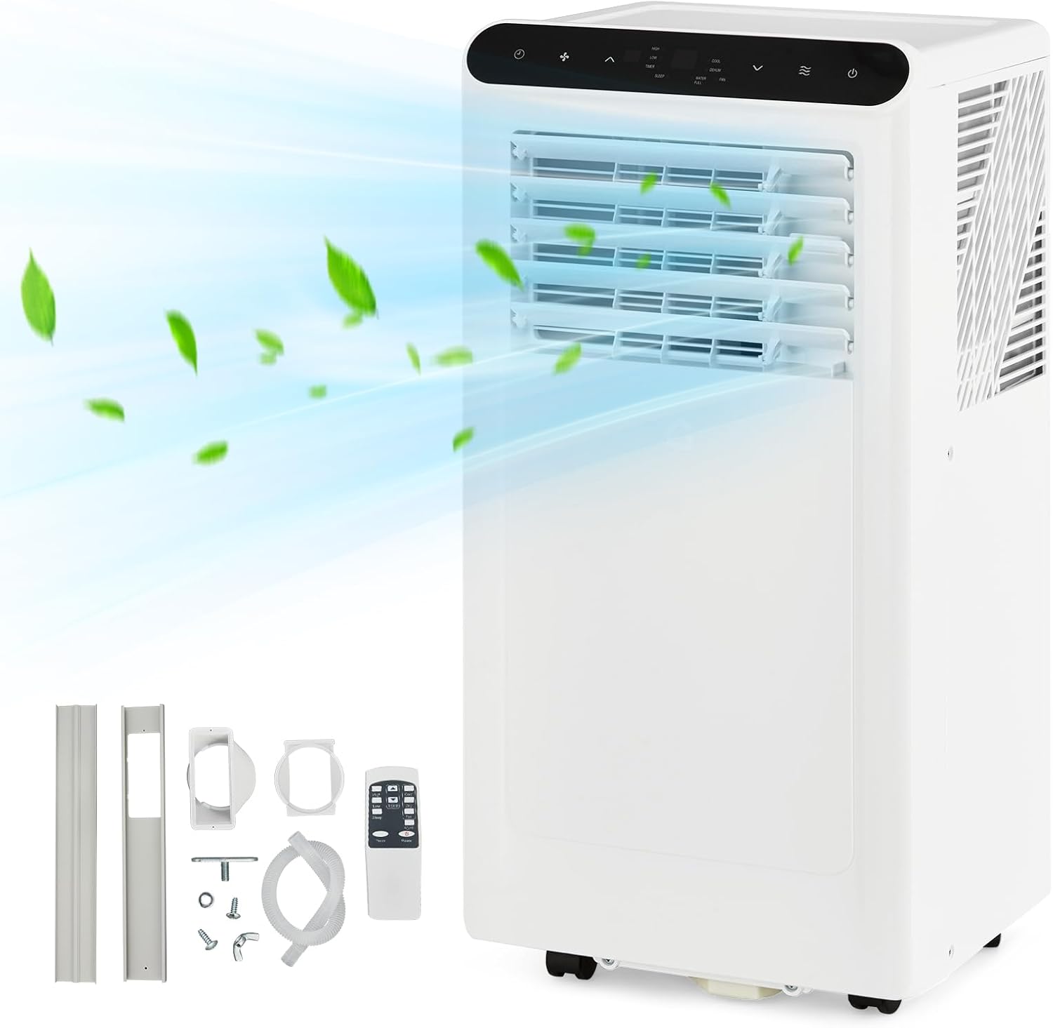 2025 New Update 10000 BTU Portable Air Conditioners Cool Up to 450 Sq. Ft,3 IN 1 Portable Ac Unit w/Remote Control/LED Display/24Hrs Timer/Window Installation Kit & Low Noise for Home/Hotel/Office