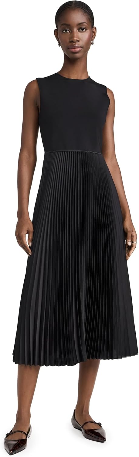 Theory Women's Crew Sleeveless Pleated Dress